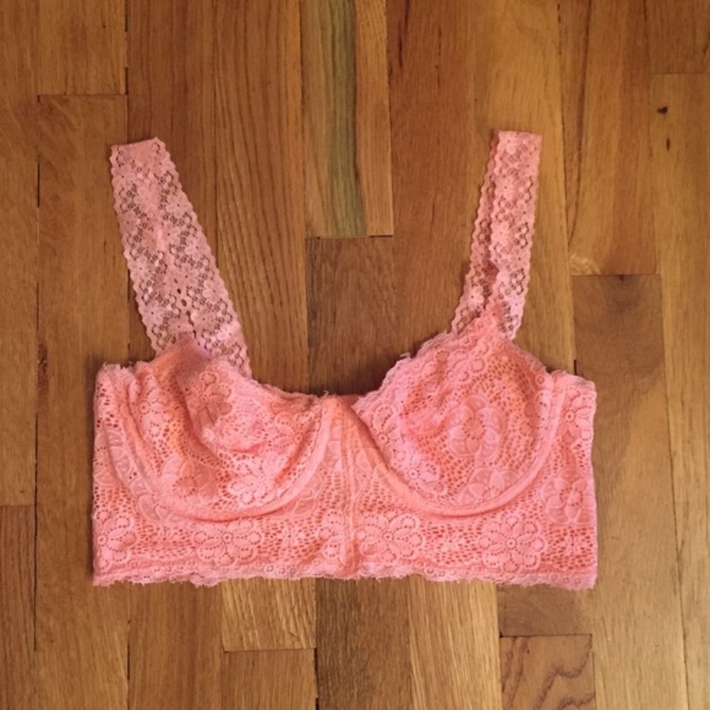Pink lace bralet